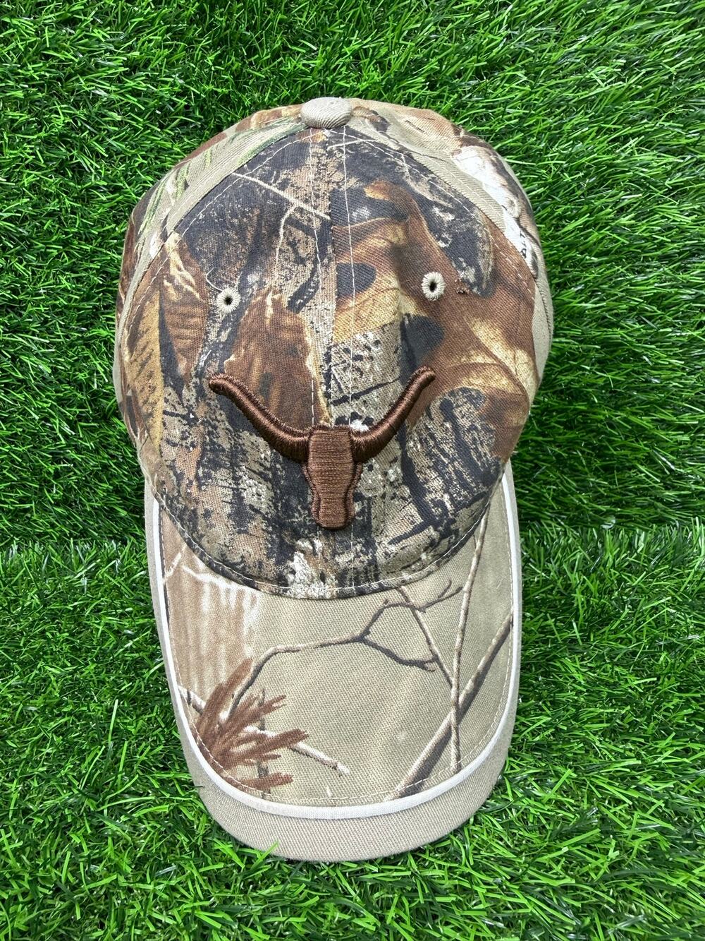 Texas Longhorns Camo Adjustable Hat Cap Hunting Realtree One Size Embroidered